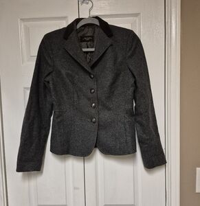 MaxMara Weekend MaxMara Weekend Gray Wool Blazer Jacket With Silver Buttons